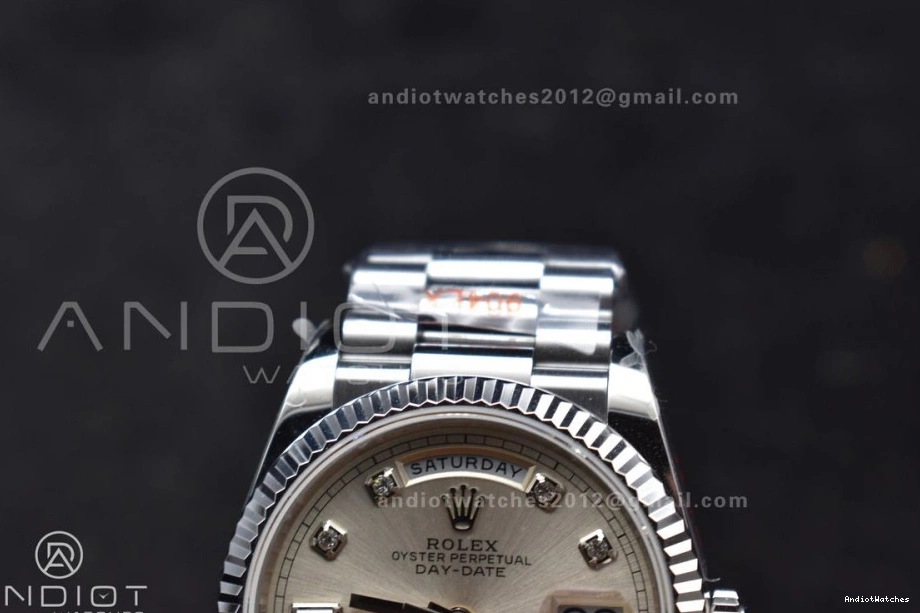 Steel Silver vr3255 Dial President 904L (Gain on Edition Breathable 36 Bracelet DayDate Weight) V5 690 SS Diamond Best QF 1003